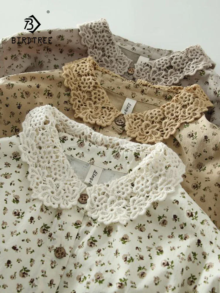 New 2025 Spring Cotton Long Sleeve Shirt, Women Lace Ruffled Floral Print, Mori Girl Sweet Prairie Chic Loose Blouse T53744CC
New 2025 Spring Cotton Long Sleeve Shirt, Women Lace Ruffled Floral Print, Mori Girl Sweet Prairie Chic Loose Blouse T53744CC