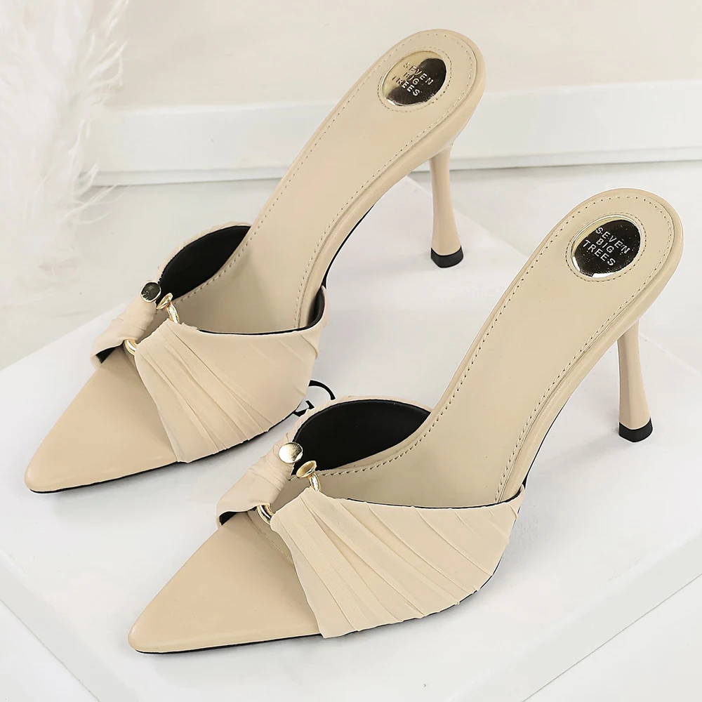 BIGTREE Shoes Pleated lace Women Pumps Sexy High Heels Pointed heeled Sandals Women Summer Shoes Stiletto Open toed slippers
BIGTREE Shoes Pleated lace Women Pumps Sexy High Heels Pointed heeled Sandals Women Summer Shoes Stiletto Open toed slippers