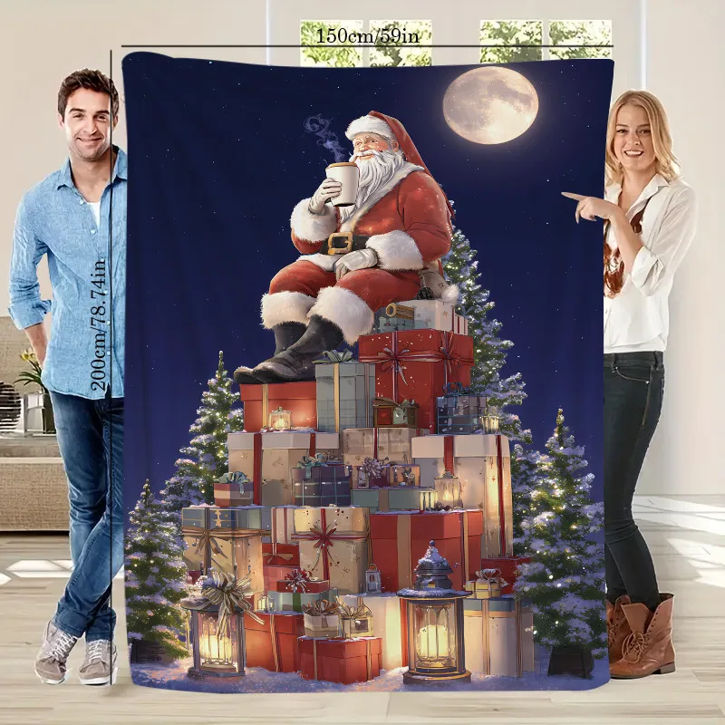 Санта на подарочном ворсе одеяло — бросок большого размера с принтом
Санта на подарочном ворсе одеяло — бросок большого размера с принтом