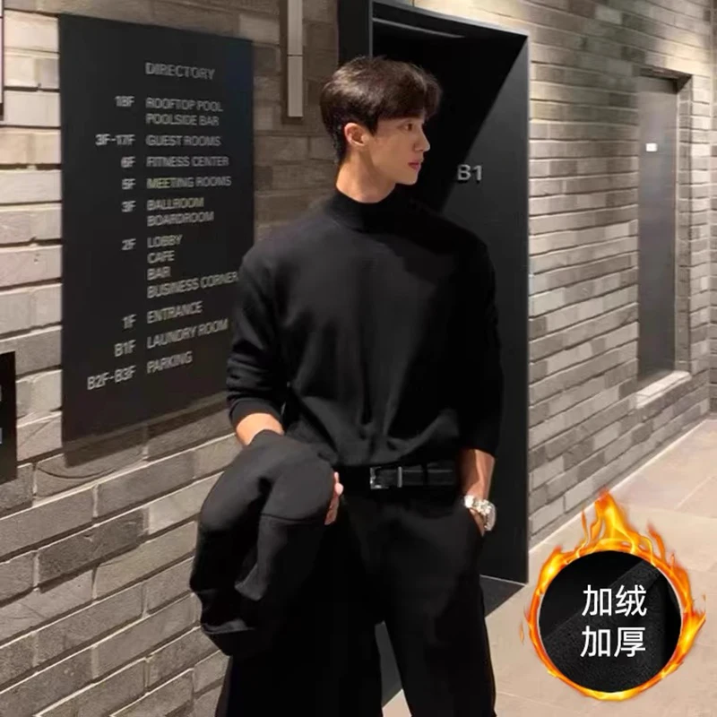 Fleece-lined Thickened 2024 Winter Half Turtleneck High Quality Sweater, Single-Layer Fleece-Lined Sweater, Slim T-shirt
Fleece-lined Thickened 2024 Winter Half Turtleneck High Quality Sweater, Single-Layer Fleece-Lined Sweater, Slim T-shirt