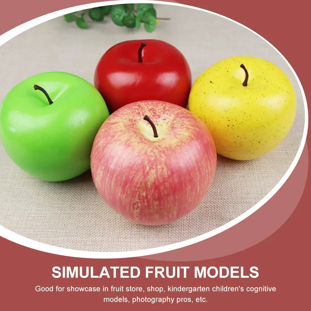 4Pcs Simulation Apples Artificial Fruit Ornament Lifelike Fake Props for Shop Display Photo Shoot Tabletop Party
4Pcs Simulation Apples Artificial Fruit Ornament Lifelike Fake Props for Shop Display Photo Shoot Tabletop Party