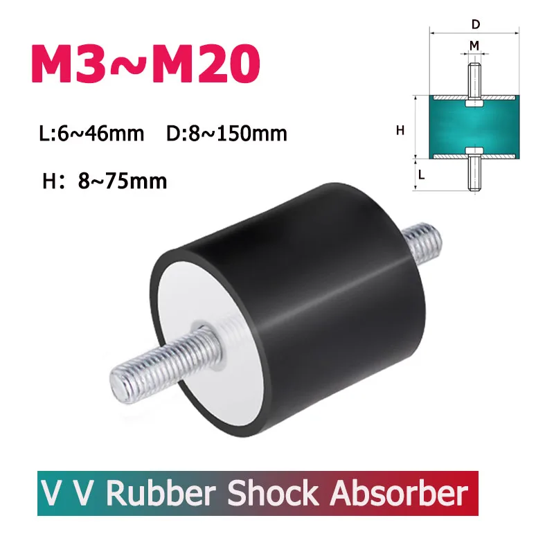1pcs M16 M20 Male Thread Rubber Shock Absorber Crash Pad VD-Type Damper Anti Vibration Isolation Mount
1pcs M16 M20 Male Thread Rubber Shock Absorber Crash Pad VD-Type Damper Anti Vibration Isolation Mount