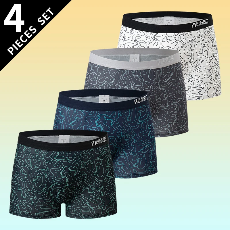 4-Piece Men's Underwear With Seasonal Line Printing, Multi-Color Sports Running Comfort Plus Size Youth Fashion Boxer Shorts
4-Piece Men's Underwear With Seasonal Line Printing, Multi-Color Sports Running Comfort Plus Size Youth Fashion Boxer Shorts