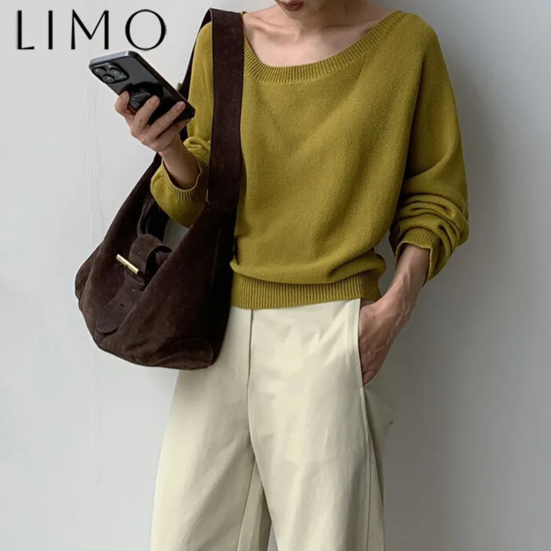 LIMO Off-Shoulder Asymmetric Diagonal Collar Knit Top Casual Loose Elegant Solid Color Spring Summer Fashion 2025 Chic Quality
LIMO Off-Shoulder Asymmetric Diagonal Collar Knit Top Casual Loose Elegant Solid Color Spring Summer Fashion 2025 Chic Quality