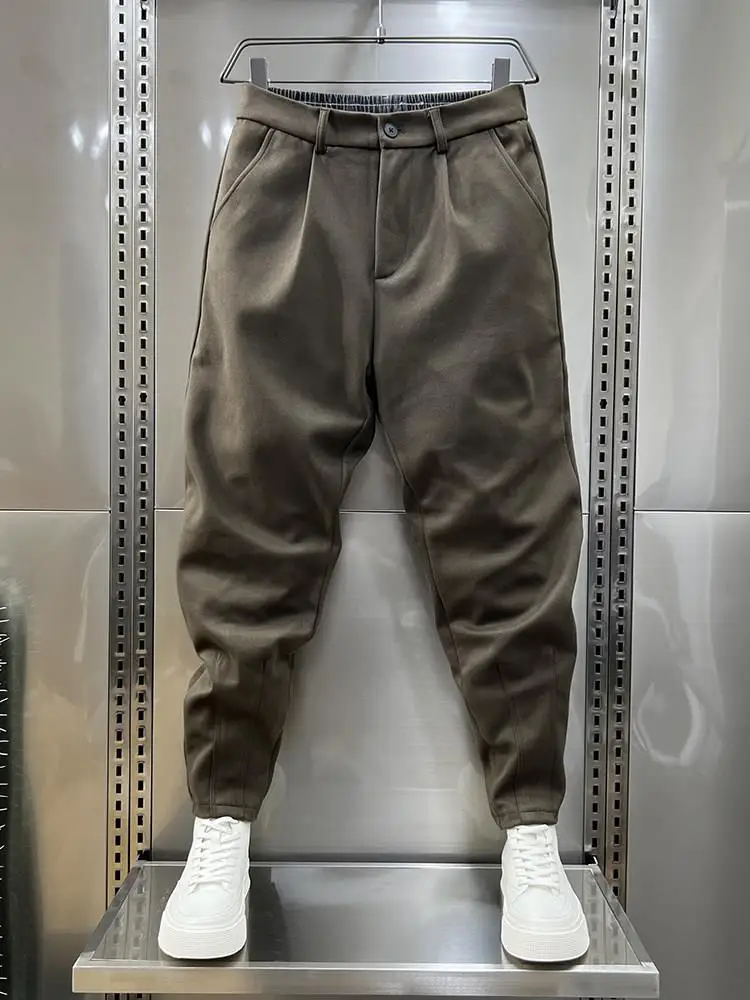 Men's Fashionable Casual Slim Fit Elastic Cuffed Long Trousers Harlan Style Winter Wool Blend Pants Youth Leisure Trousers
Men's Fashionable Casual Slim Fit Elastic Cuffed Long Trousers Harlan Style Winter Wool Blend Pants Youth Leisure Trousers