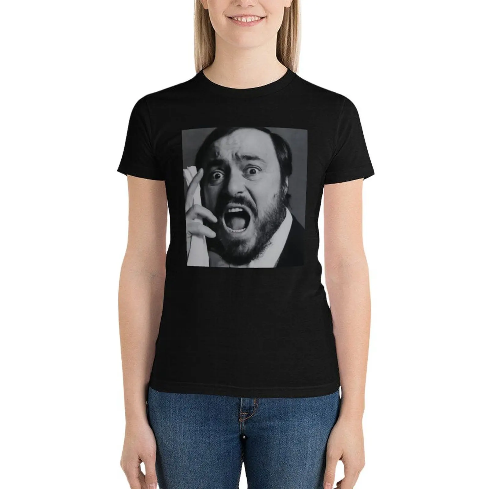 Luciano Pavarotti T-Shirt aesthetic clothes shirts graphic tees Short sleeve tee hippie clothes luxury designer clothing Women
Luciano Pavarotti T-Shirt aesthetic clothes shirts graphic tees Short sleeve tee hippie clothes luxury designer clothing Women