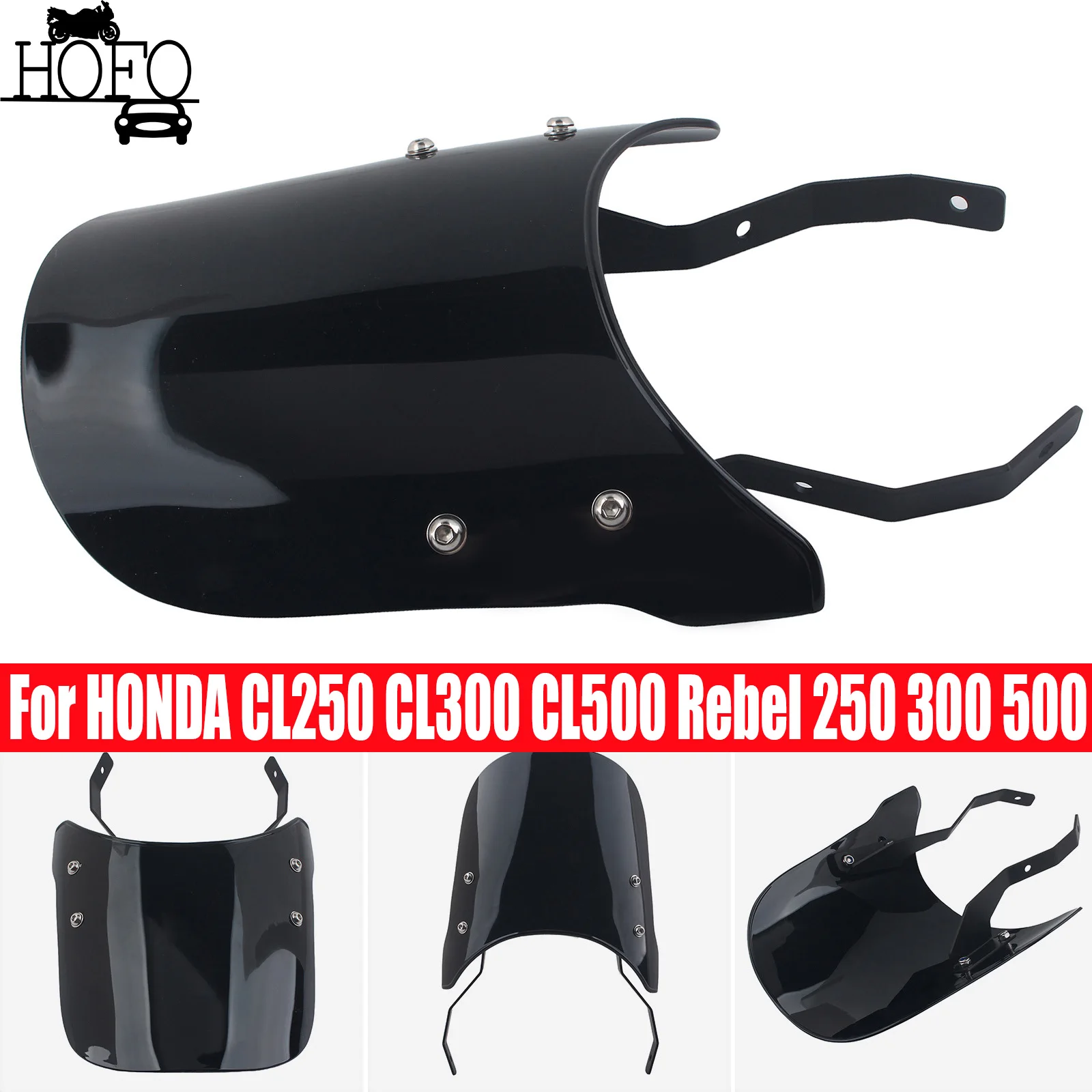 Black Pare-brise Windshield For HONDA CL250 CL300 CL500 Rebel 250 300 500 CM250
Black Pare-brise Windshield For HONDA CL250 CL300 CL500 Rebel 250 300 500 CM250