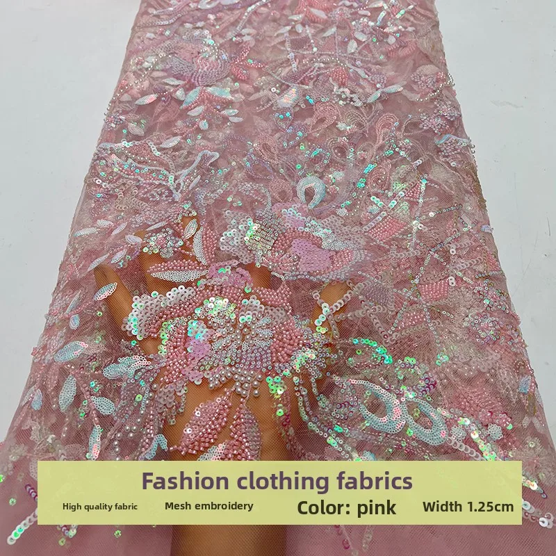 Tube Embroidery Beading Flower Sequins Fabric for Wedding Dress Clothing Design Diy Cloth By The Yard Sewing Material
Tube Embroidery Beading Flower Sequins Fabric for Wedding Dress Clothing Design Diy Cloth By The Yard Sewing Material