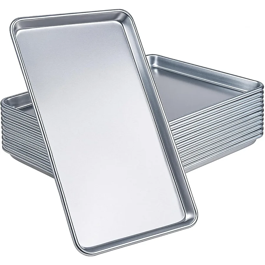 Полные противня 18 x 26 дюймов Алюминиевые противни для духовки 19 калибра Проволока в ободе Большие кухонные листы Просты для духовки Comme
Полные противня 18 x 26 дюймов Алюминиевые противни для духовки 19 калибра Проволока в ободе Большие кухонные листы Просты для духовки Comme