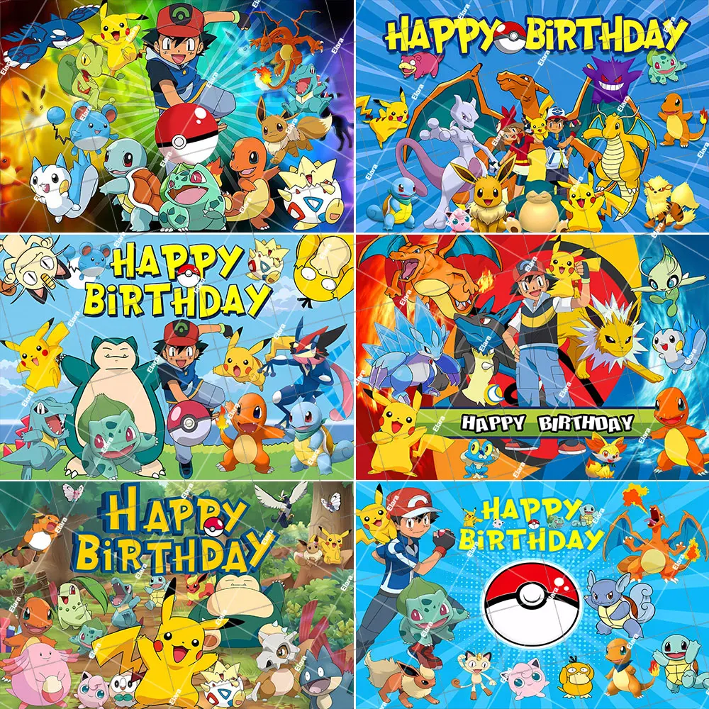 Happy Birthday Party Cartoon Pokemon Backdrop Kids Boy Baby Shower Pikachu Anime Photography Background Banner For Boy Gift
Happy Birthday Party Cartoon Pokemon Backdrop Kids Boy Baby Shower Pikachu Anime Photography Background Banner For Boy Gift