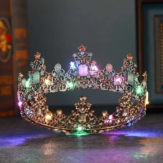 LED Baroque Rhinestone Crowns and Tiaras Ligth Up Headband Hair Accessories Gifts Party Decoration for Wedding Prom Halloween
LED Baroque Rhinestone Crowns and Tiaras Ligth Up Headband Hair Accessories Gifts Party Decoration for Wedding Prom Halloween