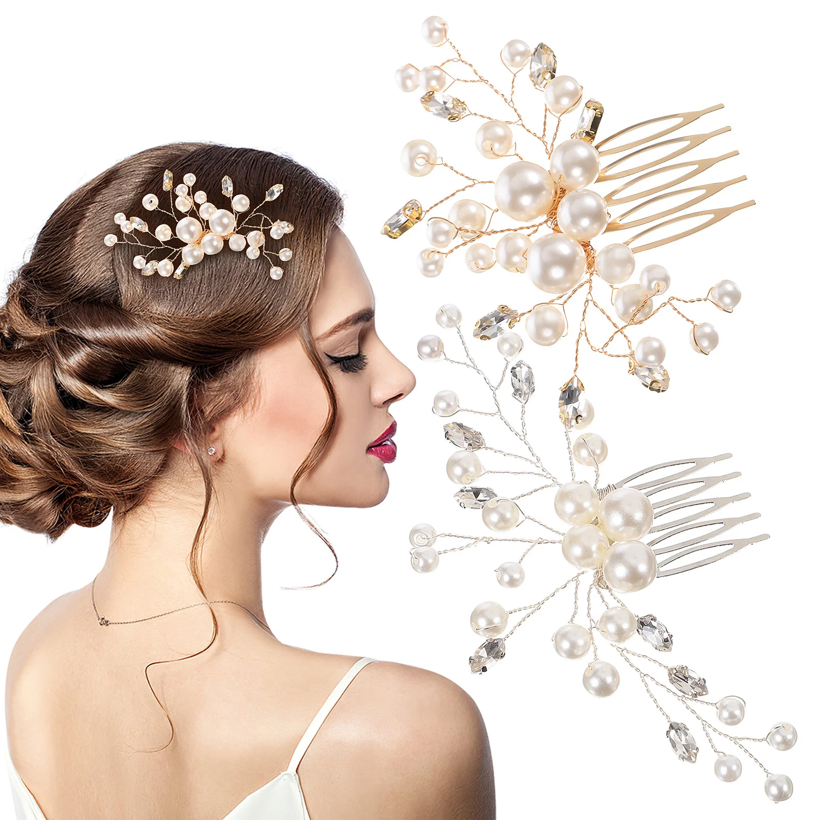 2 Pcs Hair Comb for Party Bridal Accessories Jewelry Bridesmaids Headdress Crystal Alloy Side Combs
2 Pcs Hair Comb for Party Bridal Accessories Jewelry Bridesmaids Headdress Crystal Alloy Side Combs