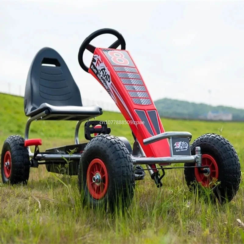 4 wheel kids go kart pedal-powered go kart with rubber wheel 10inch inflatable wheel go kart with steel frame and hand brake
4 wheel kids go kart pedal-powered go kart with rubber wheel 10inch inflatable wheel go kart with steel frame and hand brake