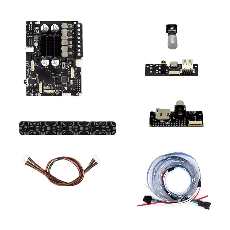 FEDI-App Bluetooth DSP Tuned 2.1 Amplifier 2X50w Subwoofer 100W Effects WS2812 Inputs TF/USB/SPDIF/AUX Output I2S
FEDI-App Bluetooth DSP Tuned 2.1 Amplifier 2X50w Subwoofer 100W Effects WS2812 Inputs TF/USB/SPDIF/AUX Output I2S