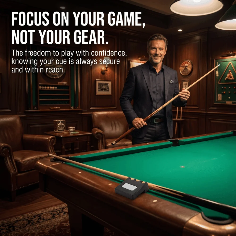 Non-Slip Surface Pool Cue Holder Three Slot Cutouts Compact Block Shape Cue Stick Holder Rounded Edges Cue Rest Home Game Room
Non-Slip Surface Pool Cue Holder Three Slot Cutouts Compact Block Shape Cue Stick Holder Rounded Edges Cue Rest Home Game Room