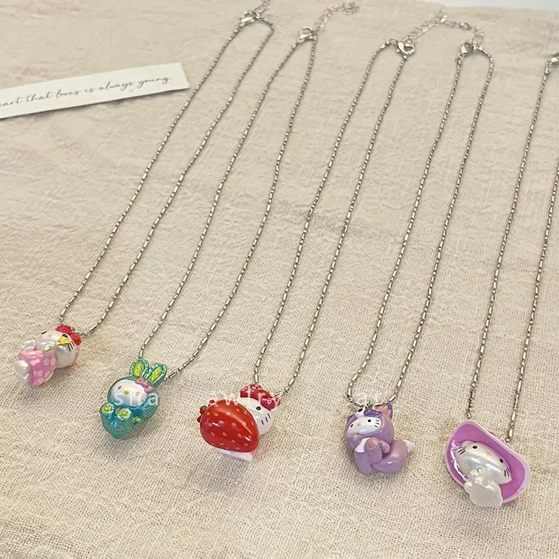 Sweet Necklace Hello Kitty Female Kawaii MINISO Ins Fashion Collarbone Chain Pendant Decoration Lovely Gifts for Girls
Sweet Necklace Hello Kitty Female Kawaii MINISO Ins Fashion Collarbone Chain Pendant Decoration Lovely Gifts for Girls