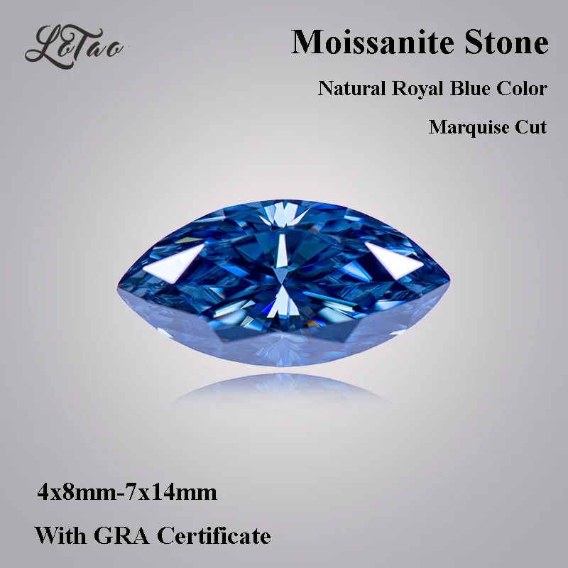 Moissanite Stone Natural Royal Blue Color Gemstone Marquise Cut Lab Grown Diamond Woman Charms Jewelry Making GRA Certificate
Moissanite Stone Natural Royal Blue Color Gemstone Marquise Cut Lab Grown Diamond Woman Charms Jewelry Making GRA Certificate