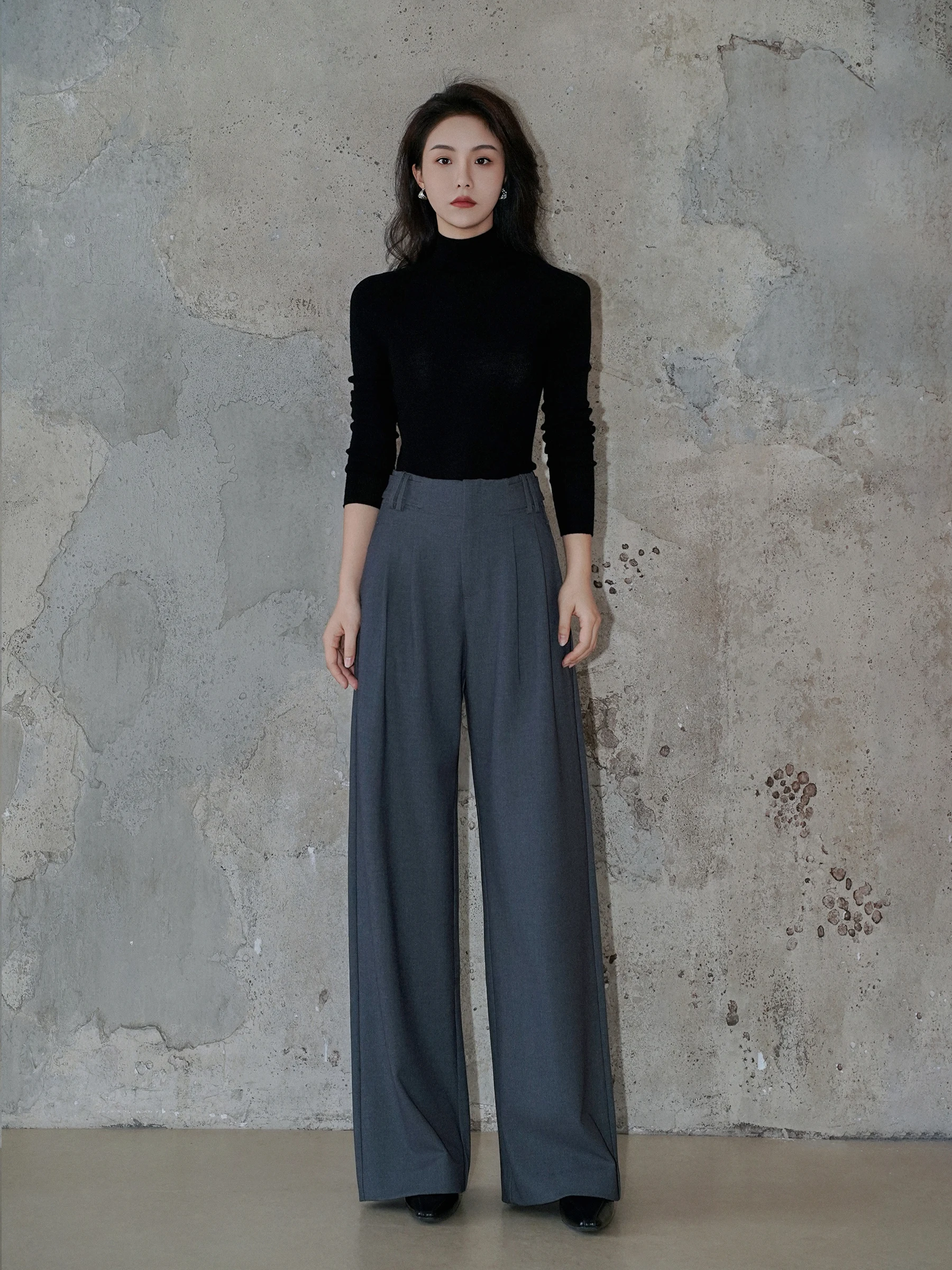 High-Defn Wool Wide Leg Pants Slimming Drapey High Waist Design Commute Straight Cut Trousers Ele Ladies Faion
High-Defn Wool Wide Leg Pants Slimming Drapey High Waist Design Commute Straight Cut Trousers Ele Ladies Faion