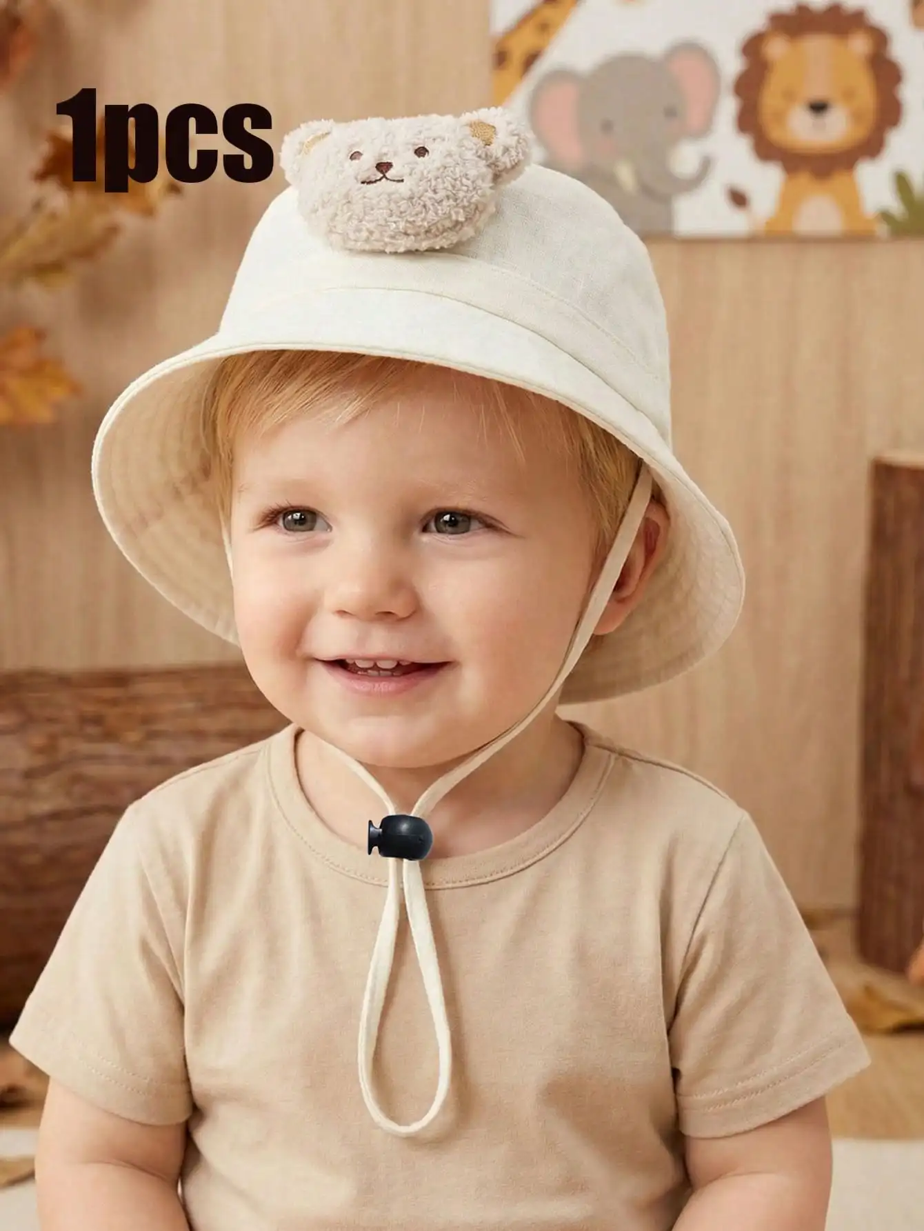 Cute bear Bucket Hat for 1-3 Years Baby Boys Beige Soft Summer Sun Hat Kids Outdoor Travel Lightweight Breathable Visor Cap
Cute bear Bucket Hat for 1-3 Years Baby Boys Beige Soft Summer Sun Hat Kids Outdoor Travel Lightweight Breathable Visor Cap