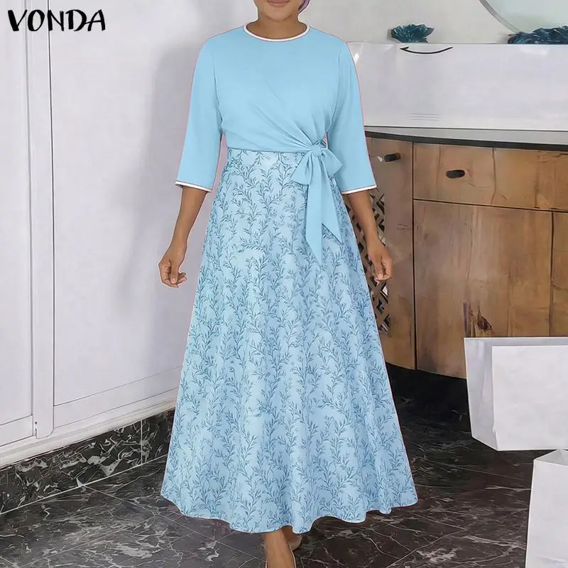 VONDA Women Plus Size Sets Elegant Summer Spring Dress Sets 3/4 Sleeve Tops Floral Print Long Skirts 2PCS OL Two-piece Outfits
VONDA Women Plus Size Sets Elegant Summer Spring Dress Sets 3/4 Sleeve Tops Floral Print Long Skirts 2PCS OL Two-piece Outfits