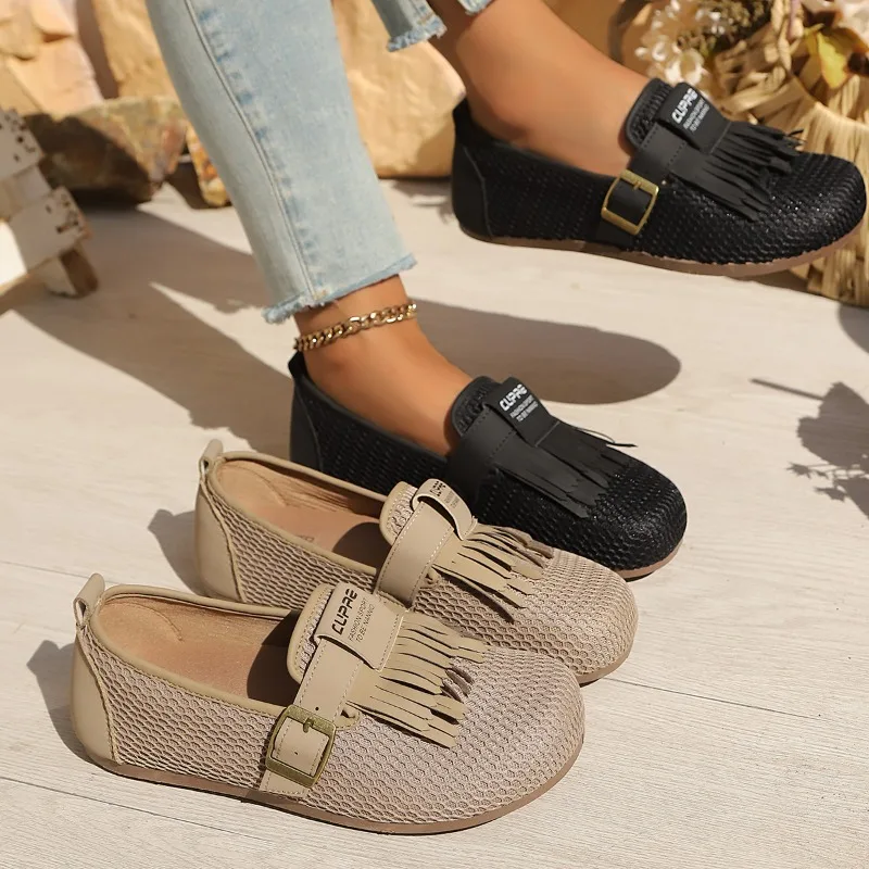 Spring Autumn New Tassel Mesh Women's Flats and Loafers Fashion Solid Buckle Strap Casual Breathable Women Shoes Сабо Женские
Spring Autumn New Tassel Mesh Women's Flats and Loafers Fashion Solid Buckle Strap Casual Breathable Women Shoes Сабо Женские