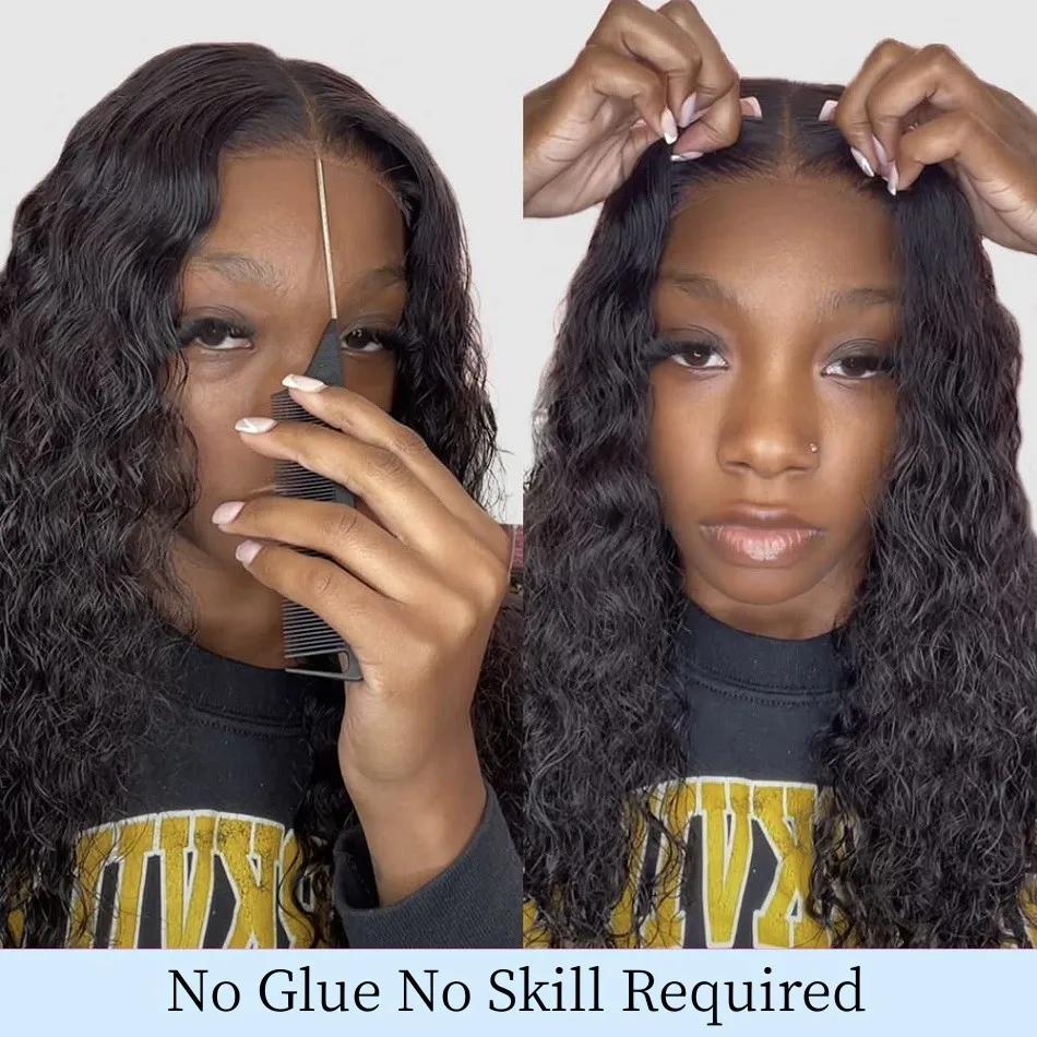 Pre Plucked Glueless Wig Bleached Knots Glueless Wig 4x4 Water Wave Transparent Lace Closure Wig Human Hair Wigs for Women
Pre Plucked Glueless Wig Bleached Knots Glueless Wig 4x4 Water Wave Transparent Lace Closure Wig Human Hair Wigs for Women