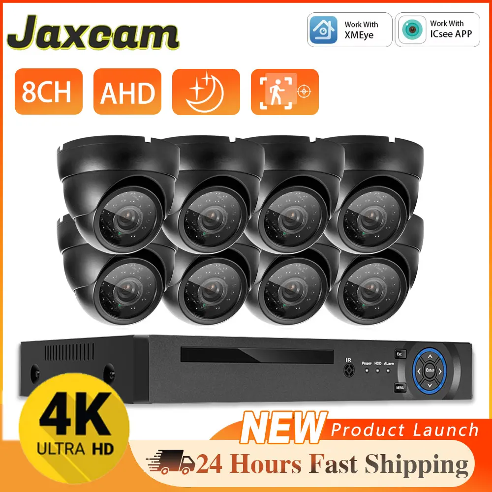 8CH 4K Security System H.265 DVR Kit 8MP AI Human Detection Indoor Outdoor Night Vision Video Surveillance Camera Set ICsee APP
8CH 4K Security System H.265 DVR Kit 8MP AI Human Detection Indoor Outdoor Night Vision Video Surveillance Camera Set ICsee APP