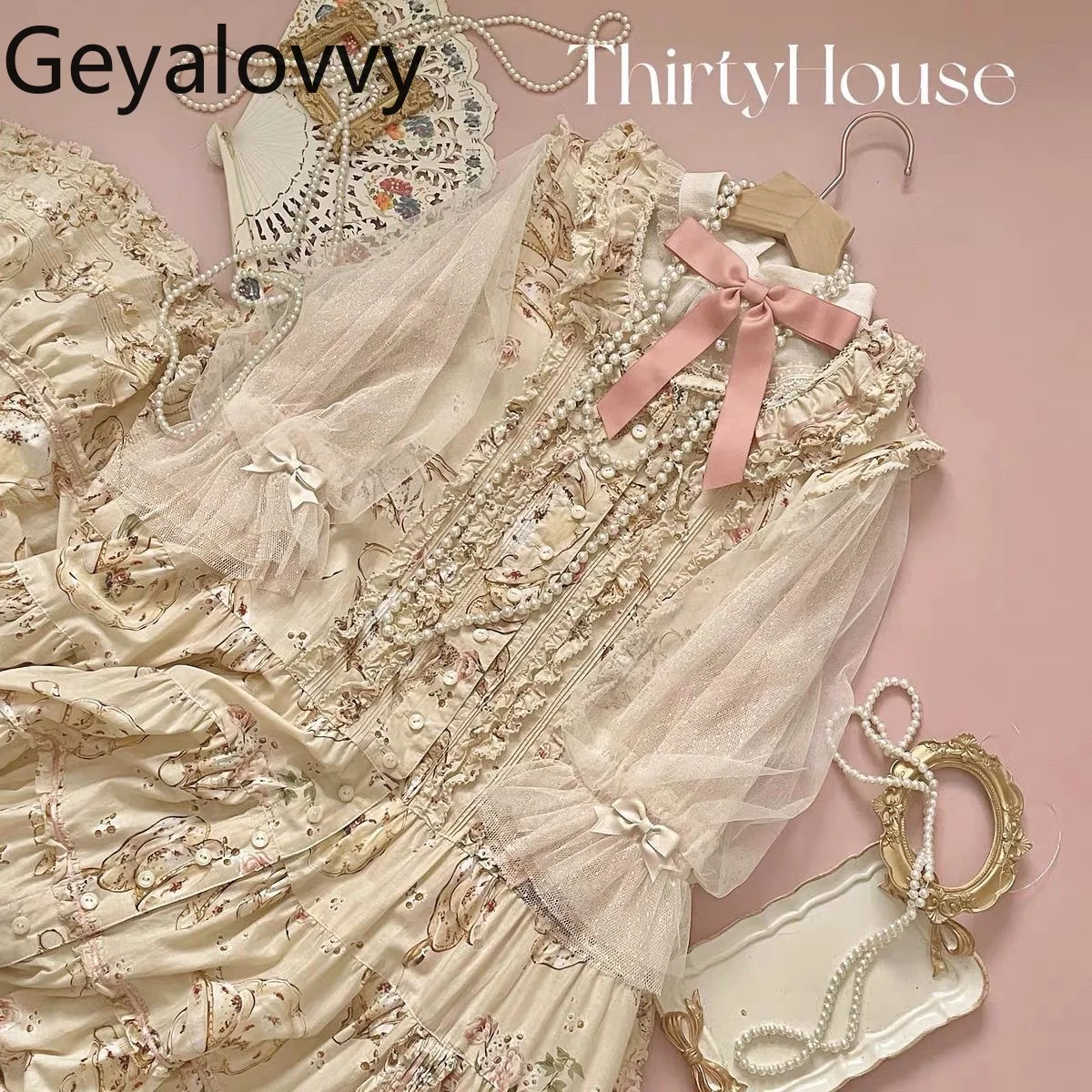 Lolita Shirts 2025 New Summer Tulle Lolita Dot Bow Long Sleeve Blouse Outside Wear Inside Bottom Shirt Top Girls Blusas De Mujer
Lolita Shirts 2025 New Summer Tulle Lolita Dot Bow Long Sleeve Blouse Outside Wear Inside Bottom Shirt Top Girls Blusas De Mujer