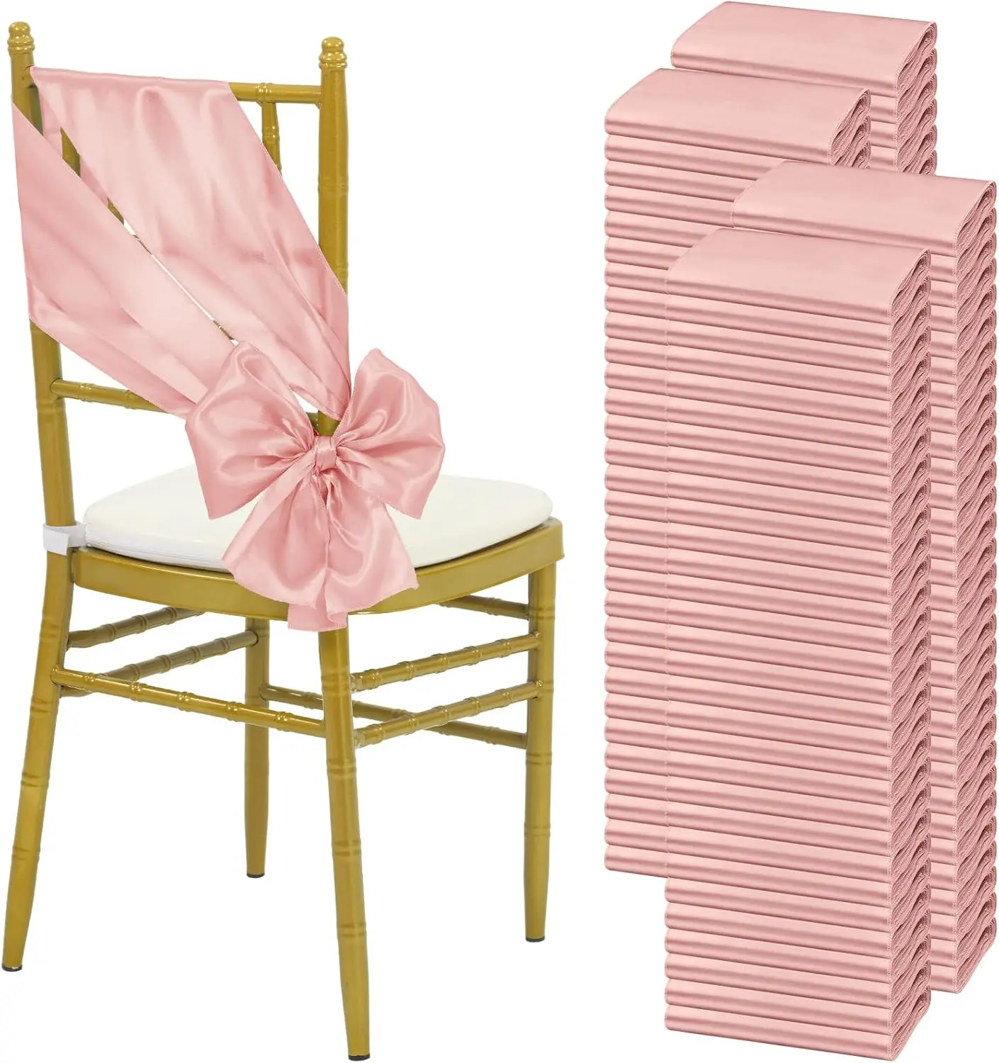 120 Pcs Rose Gold Satin Chair Sashes,Ties Bows Designed Chair Sashes For Wedding Party Baby Shower Banquet Restaurant Hotel
120 Pcs Rose Gold Satin Chair Sashes,Ties Bows Designed Chair Sashes For Wedding Party Baby Shower Banquet Restaurant Hotel