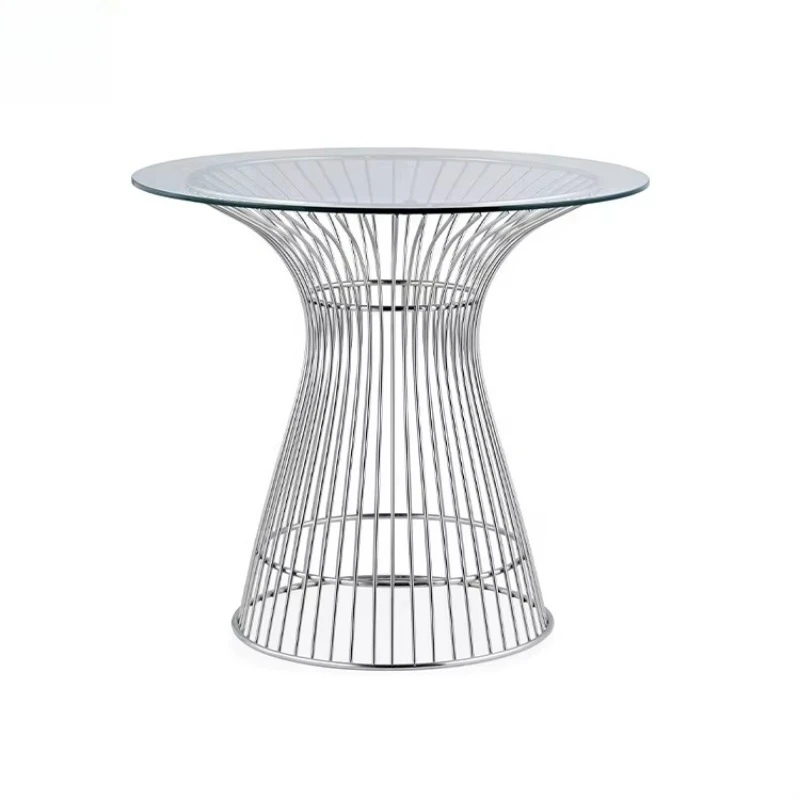 Classical modern metal base, round tempered glass, stainless steel dining table, coffee table, home decor
Classical modern metal base, round tempered glass, stainless steel dining table, coffee table, home decor