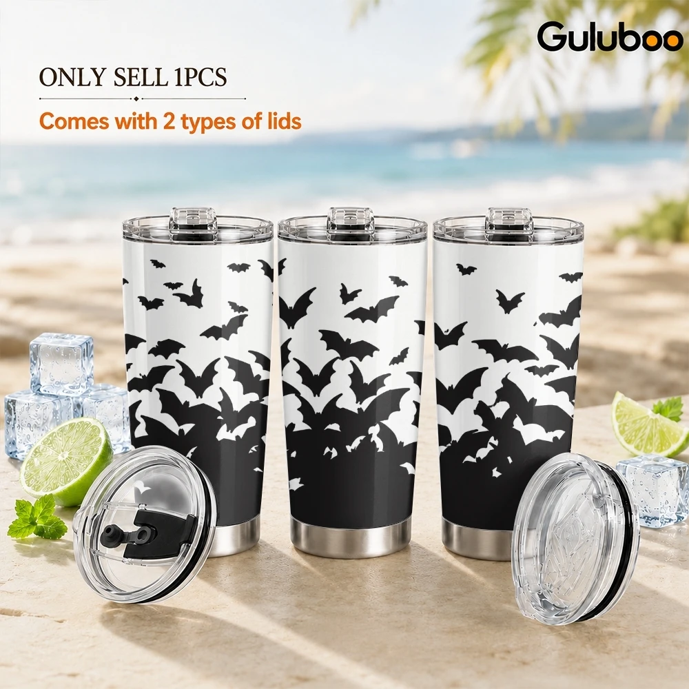 Halloween Bat Vacuum Flasks 20oz Insulated Coffee Tumbler with 2 Lids Reusable Straw Wall Stainless Steel Cup
Halloween Bat Vacuum Flasks 20oz Insulated Coffee Tumbler with 2 Lids Reusable Straw Wall Stainless Steel Cup