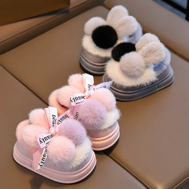 Ribbon Bows Non-slip Slippers Girl Indoor Children Heel Wrap Cotton Soft Soled Warmth Home Slippers Shoes Children Winter Cotton
Ribbon Bows Non-slip Slippers Girl Indoor Children Heel Wrap Cotton Soft Soled Warmth Home Slippers Shoes Children Winter Cotton