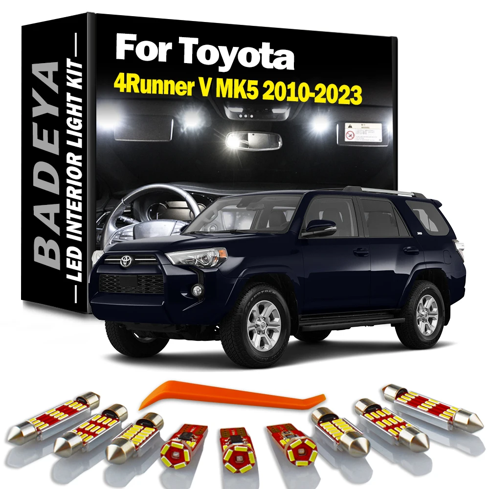 BADEYA 17 шт. автомобильные аксессуары для Toyota 4Runner MK5 2010-2020 2021 2022 2023 светодиодный комплект внутреннего освещения багажника с картой купола
BADEYA 17 шт. автомобильные аксессуары для Toyota 4Runner MK5 2010-2020 2021 2022 2023 светодиодный комплект внутреннего освещения багажника с картой купола