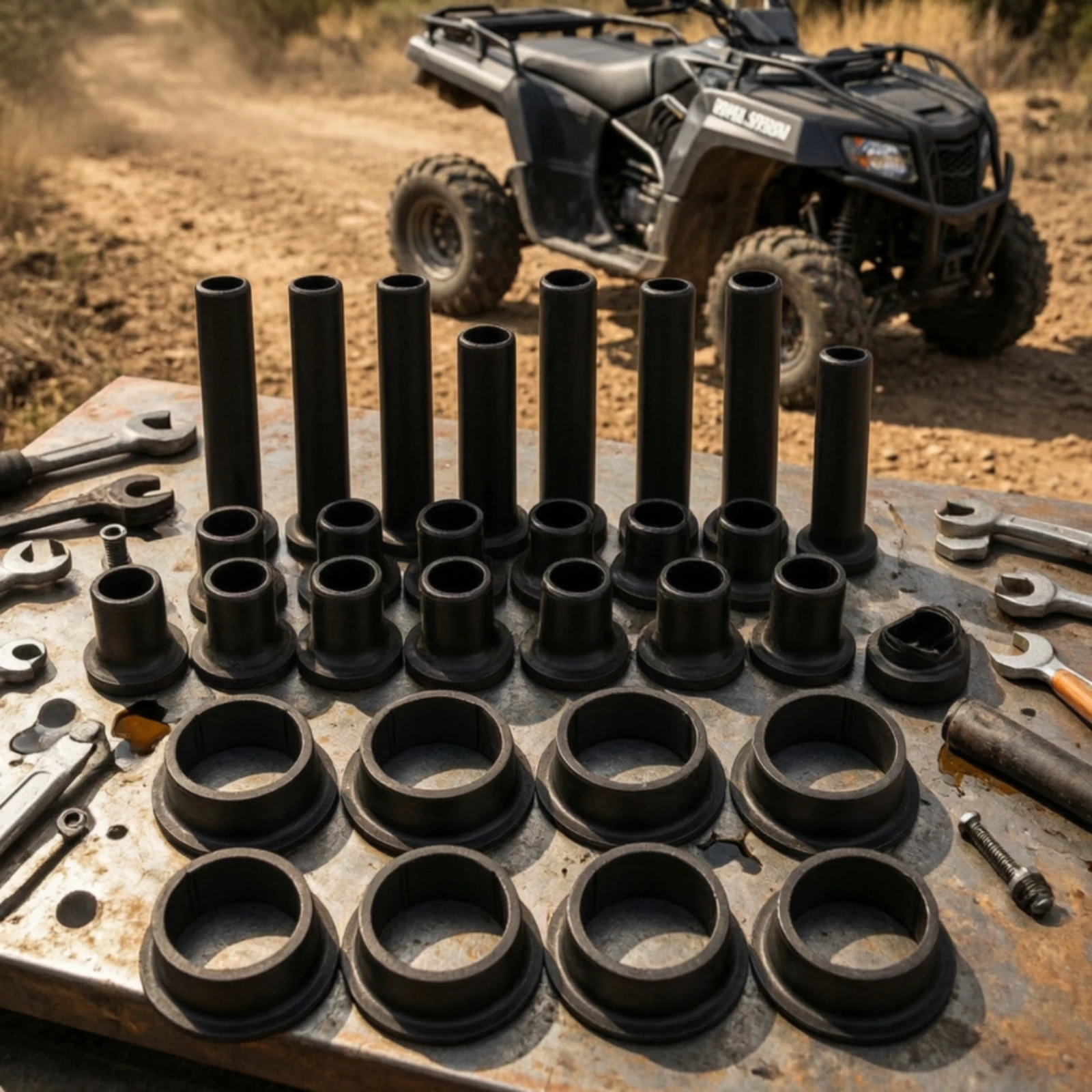 28 Pieces A-Arm Bushing Kit Black Control Arm Bushing Kit Part Heavy-Duty Self-Lubricating for ATV Riders, Trail Riding
28 Pieces A-Arm Bushing Kit Black Control Arm Bushing Kit Part Heavy-Duty Self-Lubricating for ATV Riders, Trail Riding