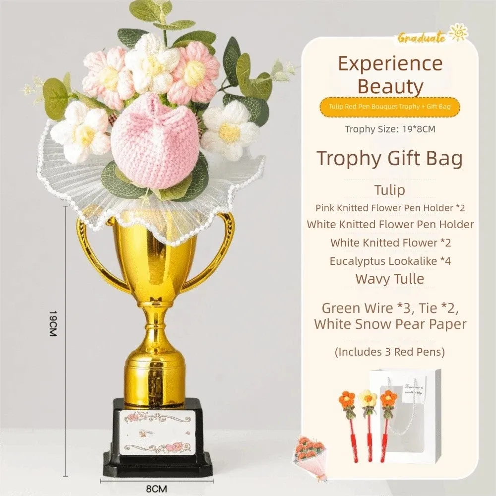 Delicate Flower Adornment Graduation Season Ornament Trophy-Shaped Base Refined Workmanship Desktop Decor Compact Size
Delicate Flower Adornment Graduation Season Ornament Trophy-Shaped Base Refined Workmanship Desktop Decor Compact Size