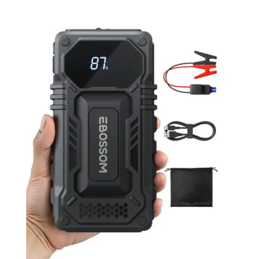 2026 New Portable Car Battery Jump Starter, 12000mAh Lithium-ion, Black, Compact Emergency Vehicle Jump Booster with Smart Cabl
2026 New Portable Car Battery Jump Starter, 12000mAh Lithium-ion, Black, Compact Emergency Vehicle Jump Booster with Smart Cabl
