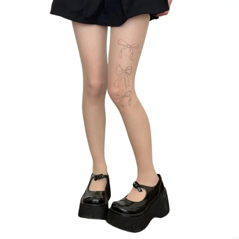 L5YC 90s Aesthetic Vintage Sexy See Through Pantyhose for Women Bowknot Printed Thin Sheer Silk Tights Stockings Leggings
L5YC 90s Aesthetic Vintage Sexy See Through Pantyhose for Women Bowknot Printed Thin Sheer Silk Tights Stockings Leggings