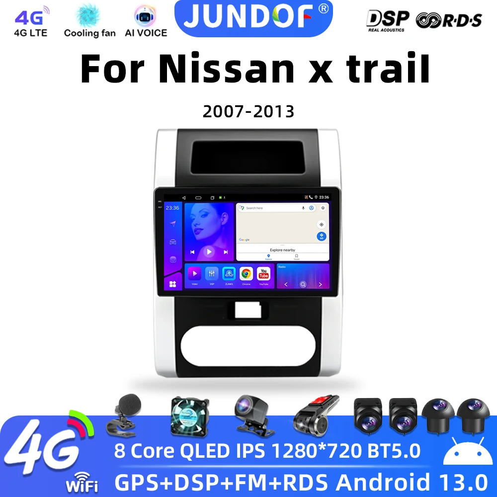 Автомобильный радиоприемник JUNDOF Android 13 для Nissan Qashqai 1 J10 2007-2013, мультимедийный плеер, видеокарплей, 4G DSP, GPS, головное устройство 2Din DVD
Автомобильный радиоприемник JUNDOF Android 13 для Nissan Qashqai 1 J10 2007-2013, мультимедийный плеер, видеокарплей, 4G DSP, GPS, головное устройство 2Din DVD