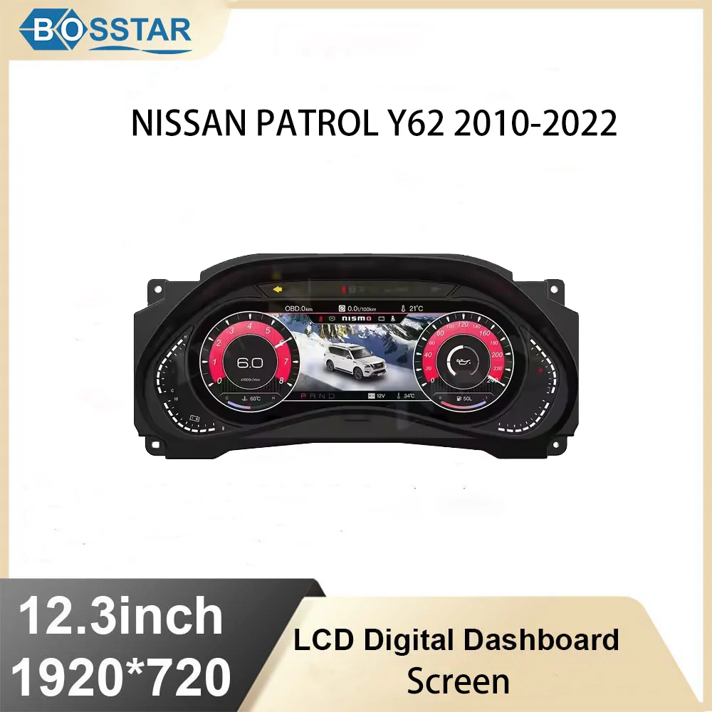 12.3 inch Car Digital Cluster Instrument for Nissan Patrol Y62 2010-2022 LCD SpeedoMeter Virtual Cockpit Dashboard Parts
12.3 inch Car Digital Cluster Instrument for Nissan Patrol Y62 2010-2022 LCD SpeedoMeter Virtual Cockpit Dashboard Parts