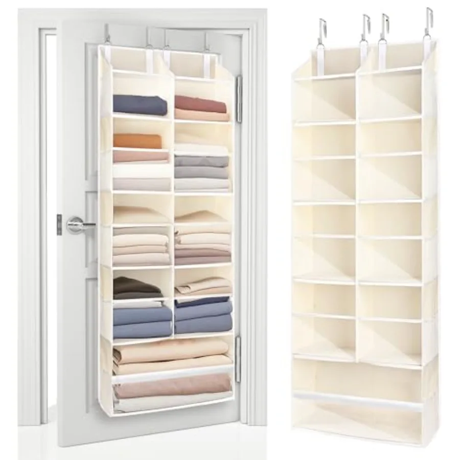 Over the Door Organizer, 5-Tier Hanging Storage with Clear Windows, 19 Pockets for Closet, Pantry, Bathroom and Nursery Doors,
Over the Door Organizer, 5-Tier Hanging Storage with Clear Windows, 19 Pockets for Closet, Pantry, Bathroom and Nursery Doors,