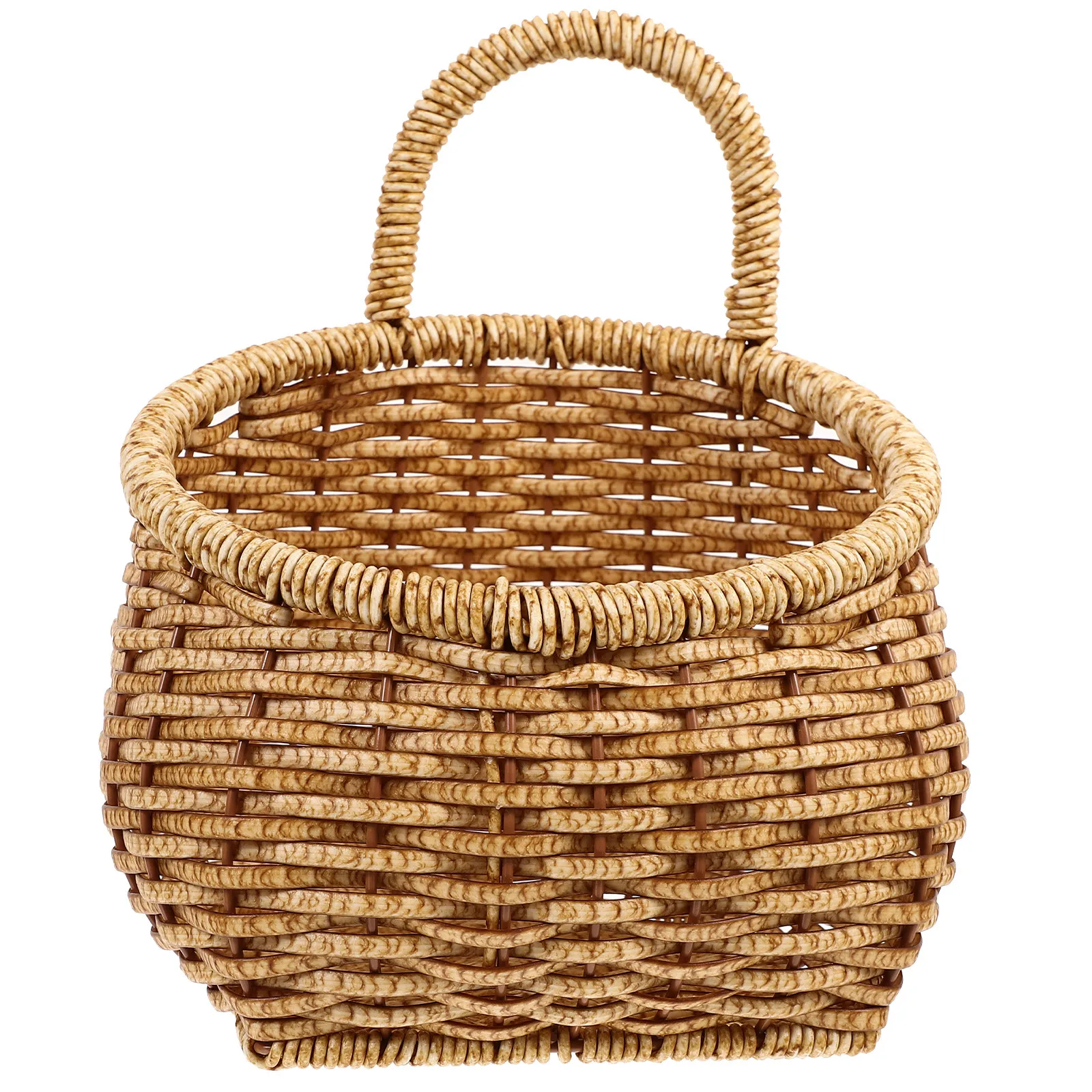 Handwoven Hanging Kitchen Storage Basket Wall Storage Basket Single Handle for Fruit Vegetable Flower Decoration
Handwoven Hanging Kitchen Storage Basket Wall Storage Basket Single Handle for Fruit Vegetable Flower Decoration