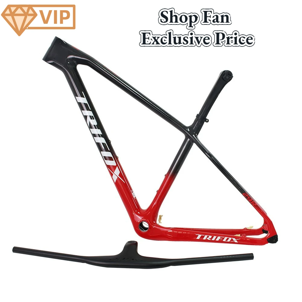 TRIFOX 29er Carbon MTB Hardtail Frame SDY21 Full Carbon FiberFull internal cable routing through Shop Fan Exclusive Price SDY21
TRIFOX 29er Carbon MTB Hardtail Frame SDY21 Full Carbon FiberFull internal cable routing through Shop Fan Exclusive Price SDY21