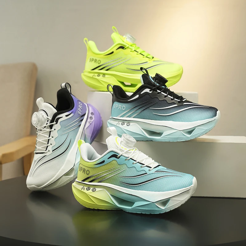 Kids Boys Girls Gradient Running Shoes with Rotary Buckle, Breathable Mesh, Non-slip Thick Sole for Sports & School
Kids Boys Girls Gradient Running Shoes with Rotary Buckle, Breathable Mesh, Non-slip Thick Sole for Sports & School