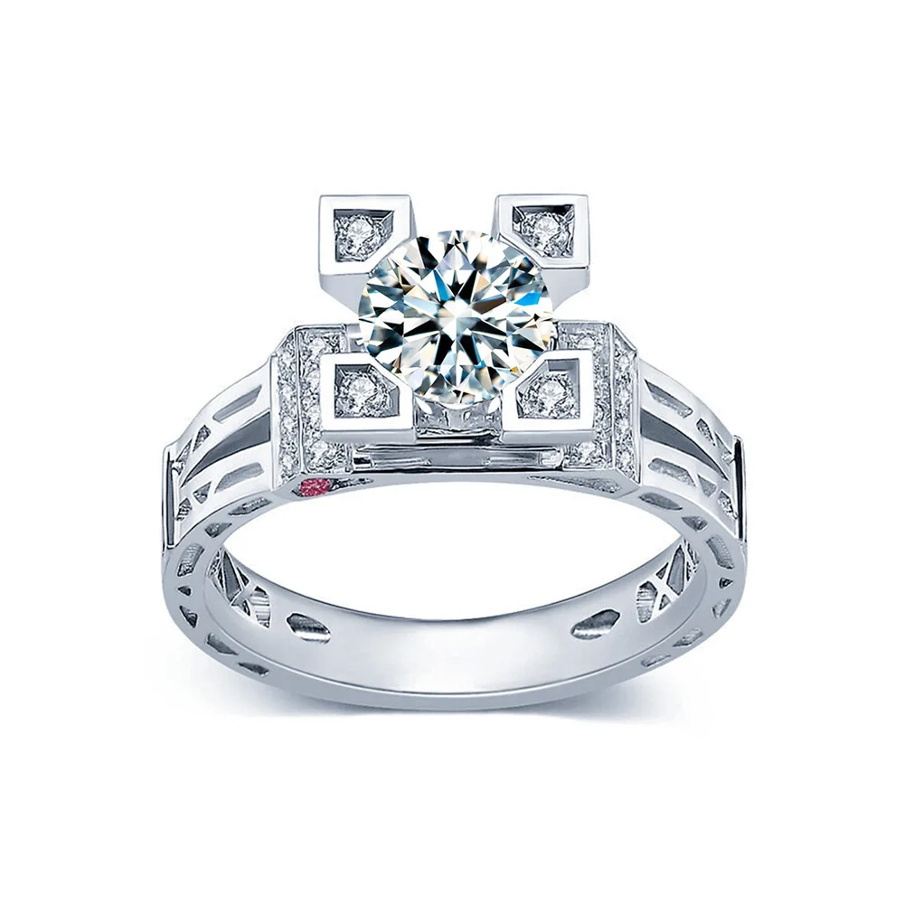 925 Sterling Silver European American Wedding Jewelry Wholesale 2 Carat Diamond Ring for Women
925 Sterling Silver European American Wedding Jewelry Wholesale 2 Carat Diamond Ring for Women