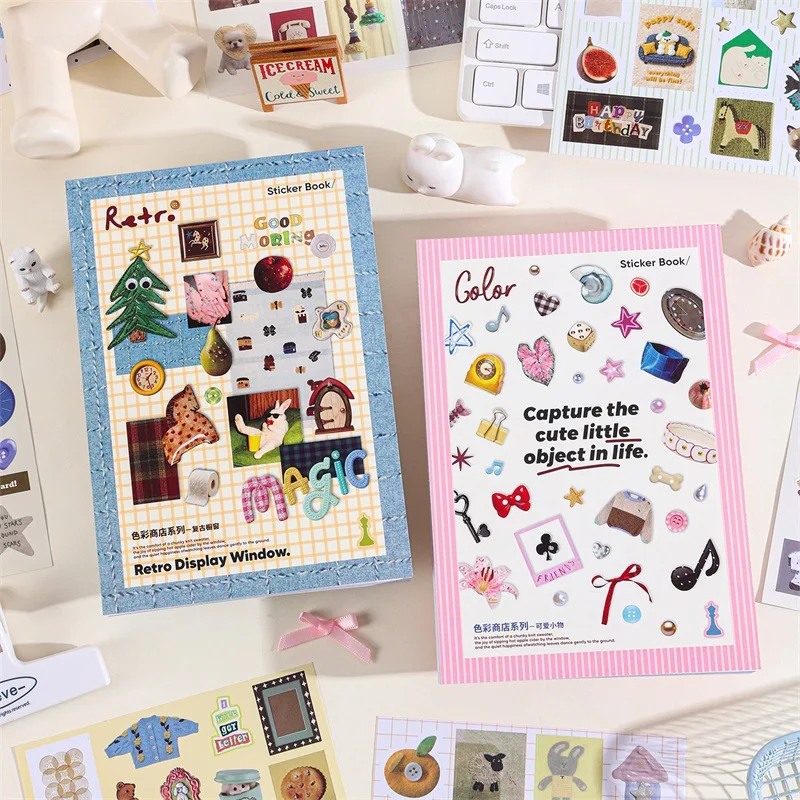 50 Pages Color Shop Series A5 Sticker Book Korean Ins Cut Film Sticker Journal Scrapbook DIY Phone Case Decoration Sticker Gift
50 Pages Color Shop Series A5 Sticker Book Korean Ins Cut Film Sticker Journal Scrapbook DIY Phone Case Decoration Sticker Gift