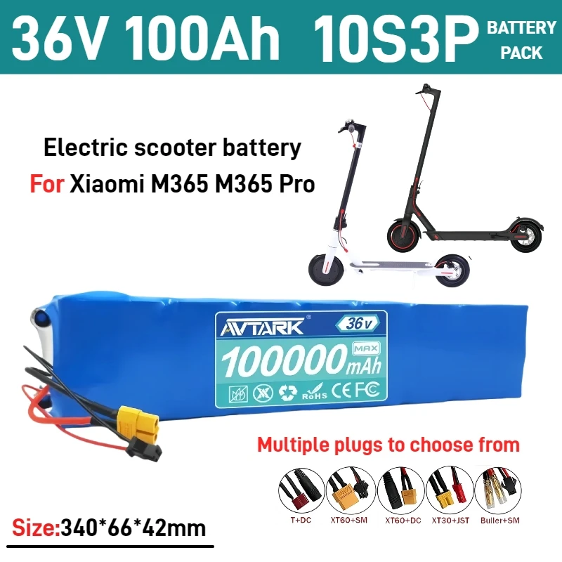 Original 36V 100Ah 18650 Rechargeable 10S3P Battery Pack, for Xiaomi E-scooter Special Battery Pack, quality assurance
Original 36V 100Ah 18650 Rechargeable 10S3P Battery Pack, for Xiaomi E-scooter Special Battery Pack, quality assurance