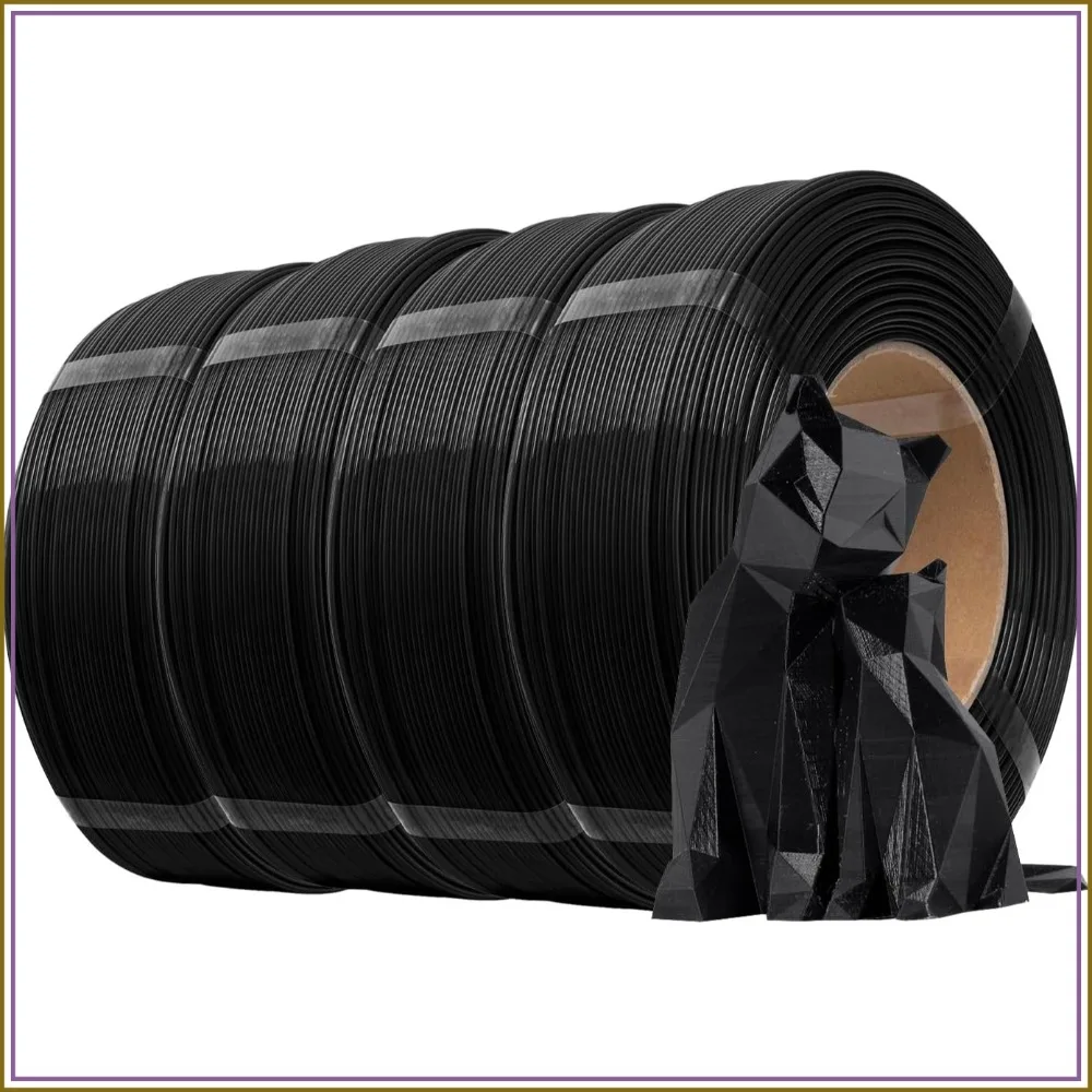 1.75mm PLA+ Refill Filament 4 Rolls 1KG Each, Spoolless 3D Printer Filament, Black, High Speed Printing
1.75mm PLA+ Refill Filament 4 Rolls 1KG Each, Spoolless 3D Printer Filament, Black, High Speed Printing