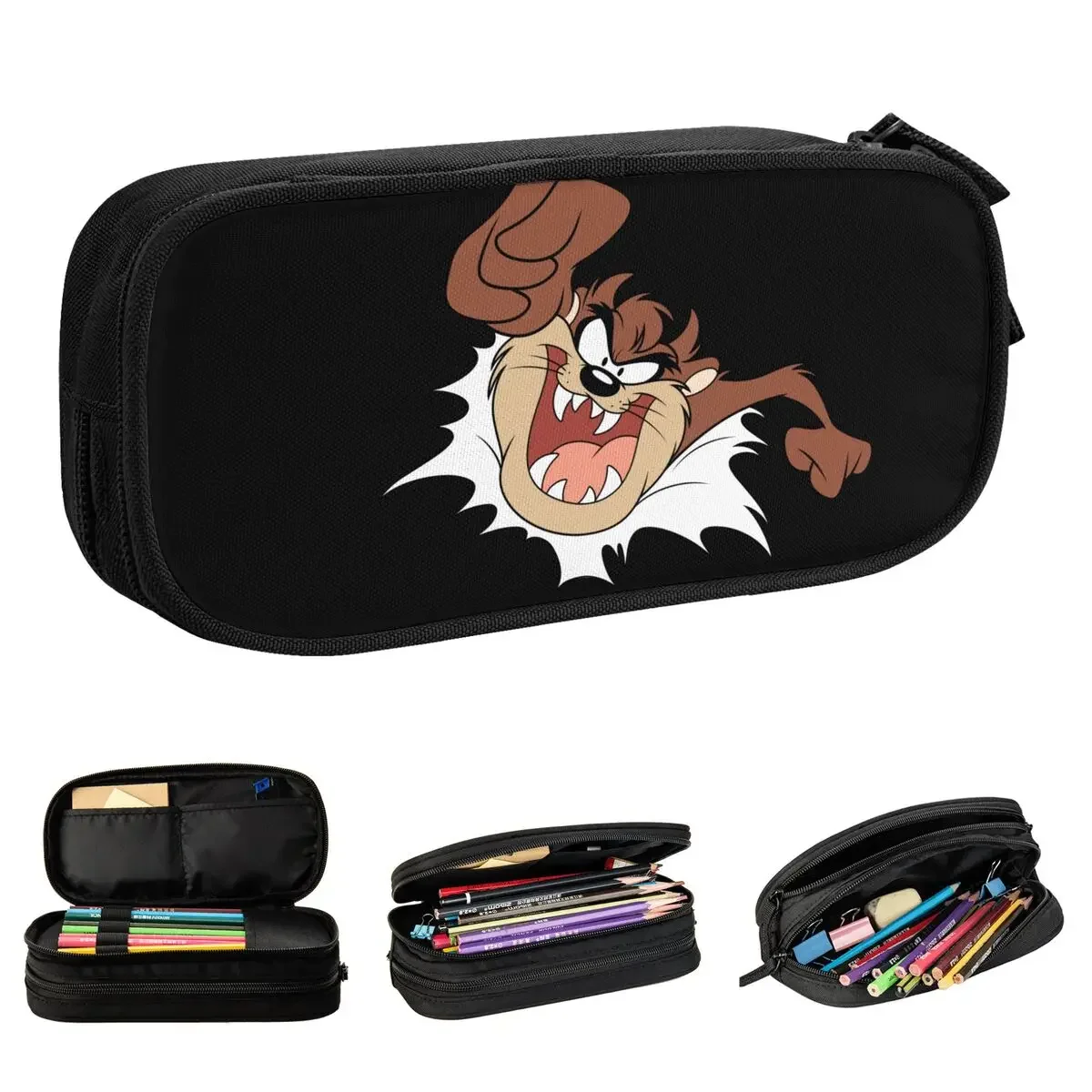 TAZ Cartoon TASMANIAN Bursting Through Page Pencil Case Pen Box Bag Student Large Storage Students School Gift Pencilcases
TAZ Cartoon TASMANIAN Bursting Through Page Pencil Case Pen Box Bag Student Large Storage Students School Gift Pencilcases