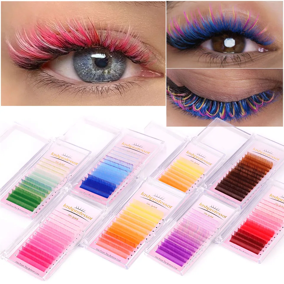 Colored Lashes MIX Color Pink Purple Blue Red Yellow Green Brown Faux Mink Colorful Individual Eyelash Extension Makeup Cilios
Colored Lashes MIX Color Pink Purple Blue Red Yellow Green Brown Faux Mink Colorful Individual Eyelash Extension Makeup Cilios