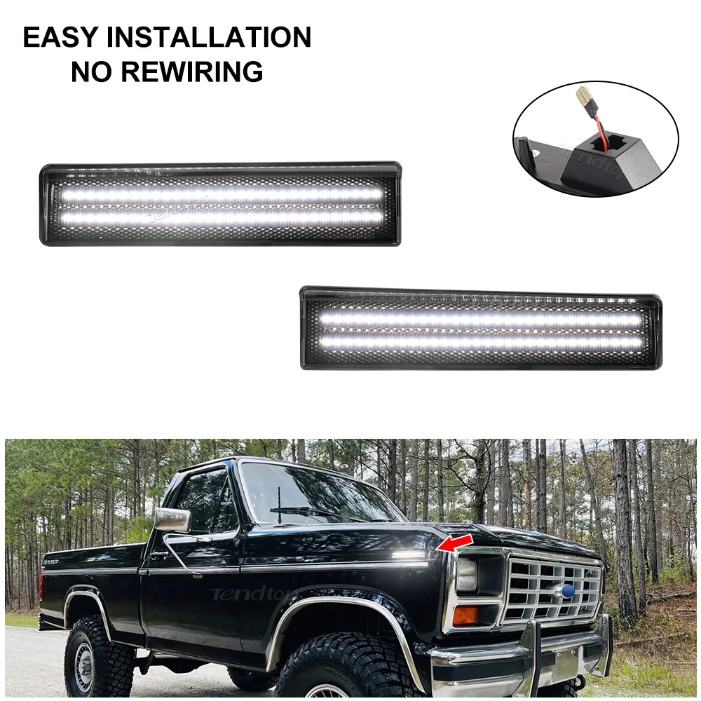 2pcs Smoked LED Amber Side Marker Light Turn Signal Blinker Lamp Fender For Ford Bronco F-150 F-250 F-350 1980-1986 Bronco
2pcs Smoked LED Amber Side Marker Light Turn Signal Blinker Lamp Fender For Ford Bronco F-150 F-250 F-350 1980-1986 Bronco